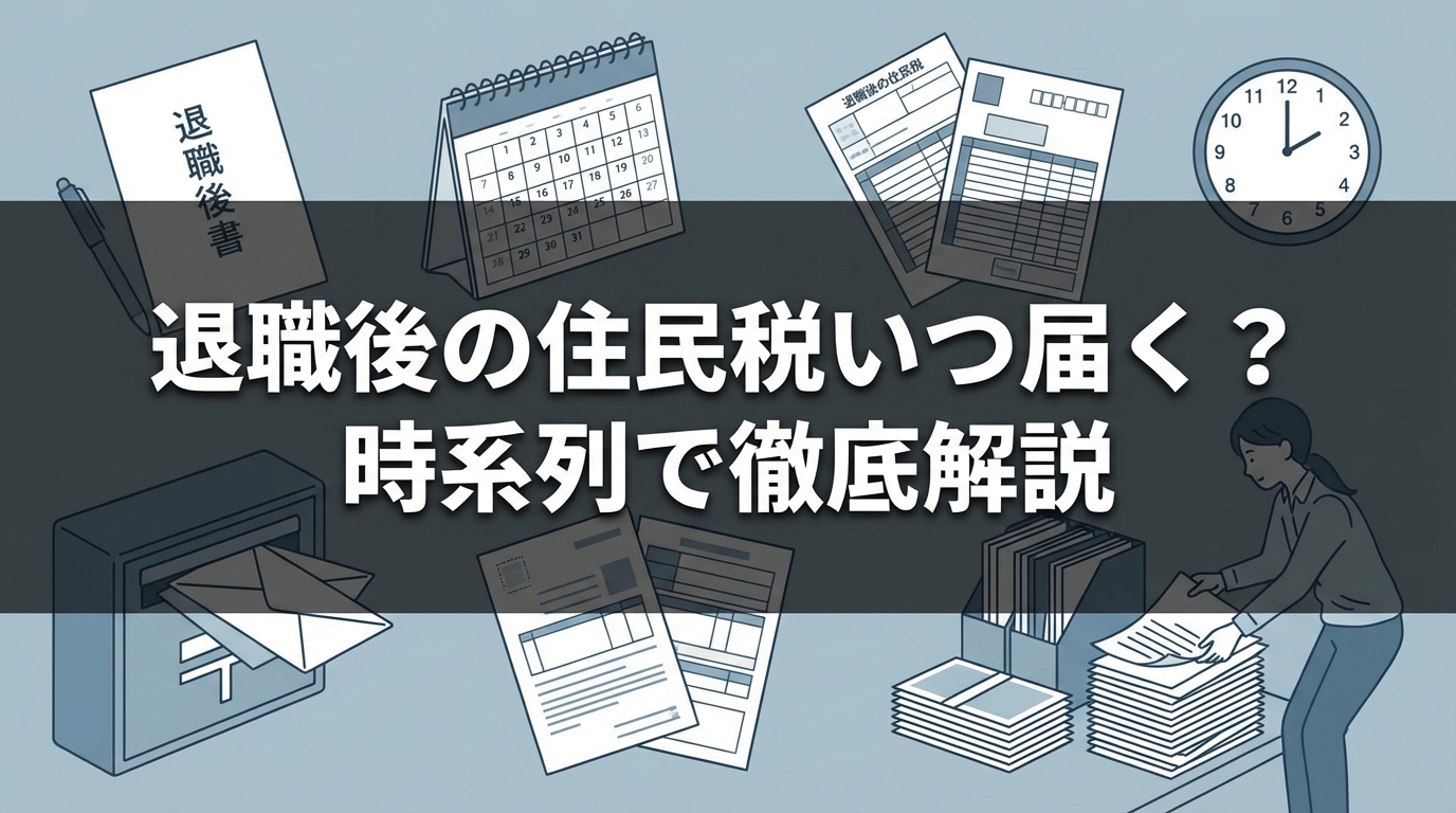 退職後の住民税いつ届く？時系列で徹底解説