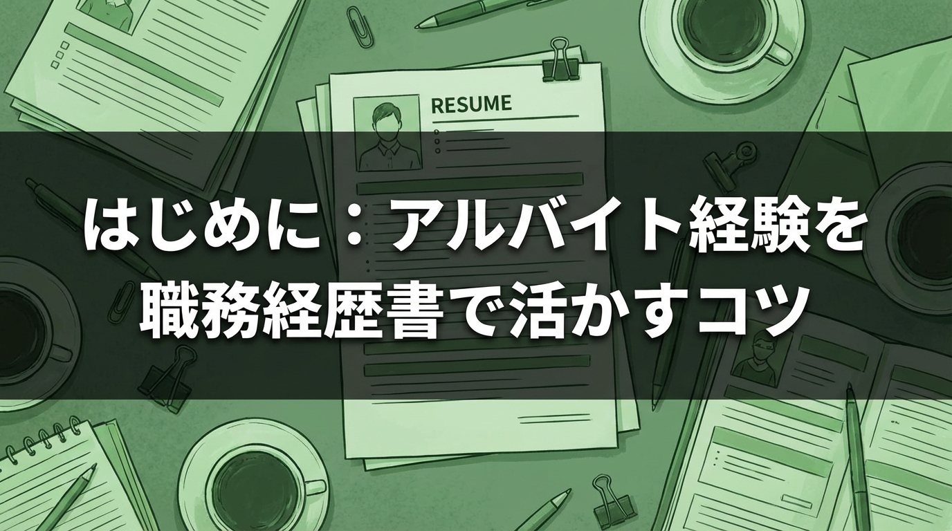 はじめに：アルバイト経験を職務経歴書で活かすコツ