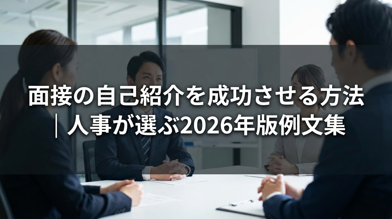 面接の自己紹介を成功させる方法｜人事が選ぶ2026年版例文集