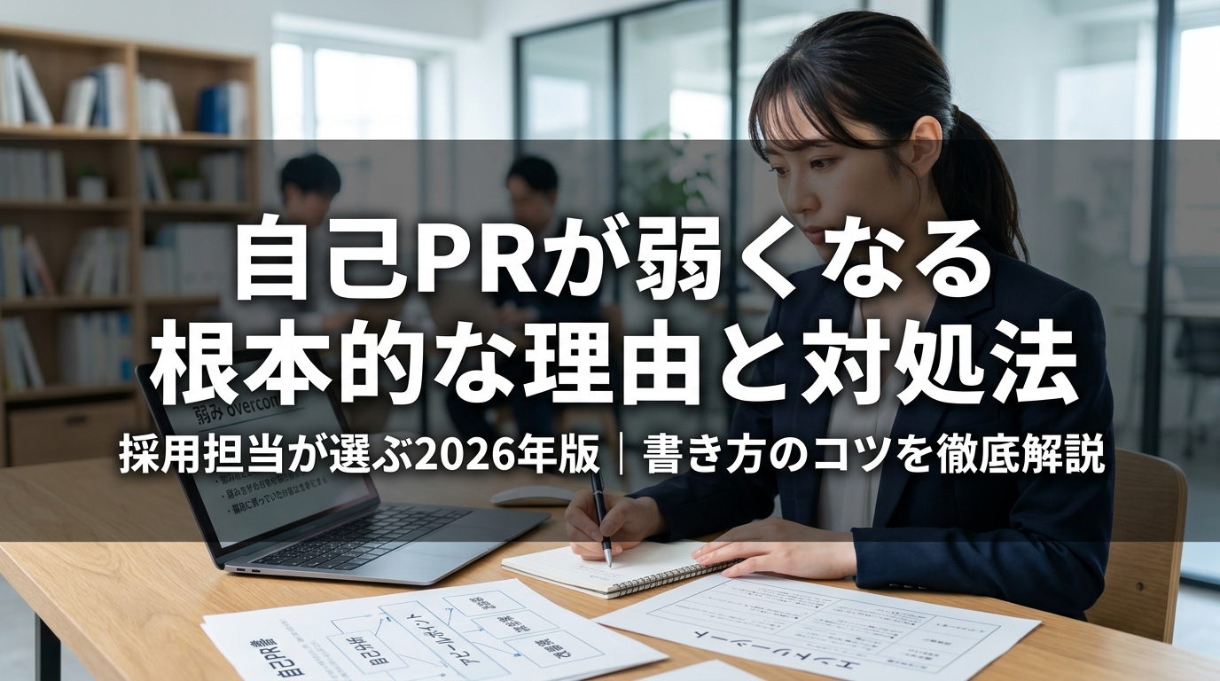 自己PRが弱くなる根本的な理由と対処法