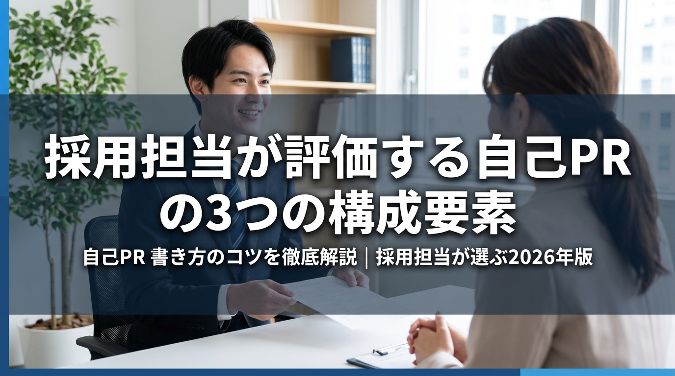 採用担当が評価する自己PR の3つの構成要素