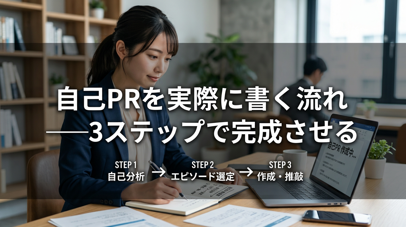 自己PRを実際に書く流れ——3ステップで完成させる