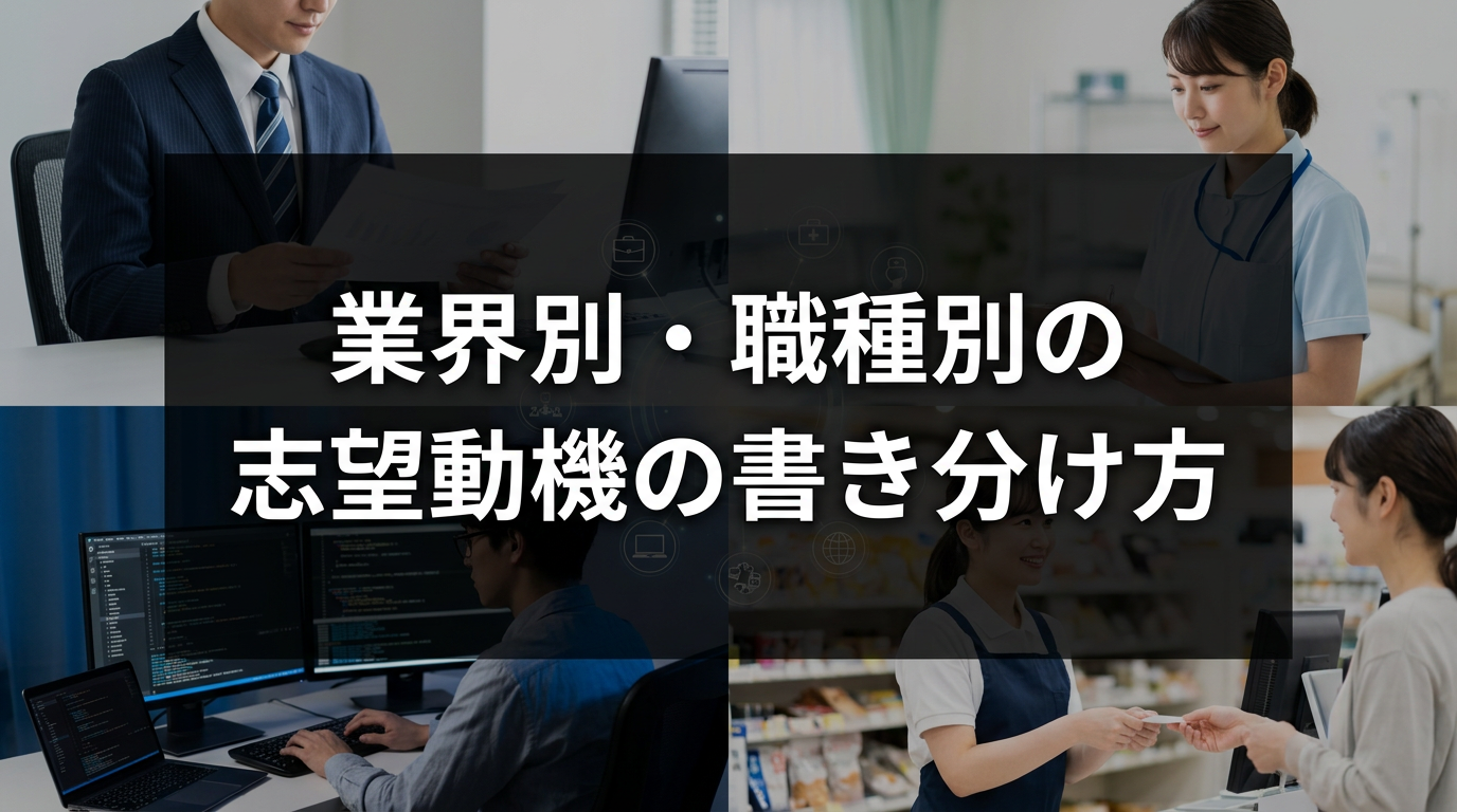 業界別・職種別の志望動機の書き分け方