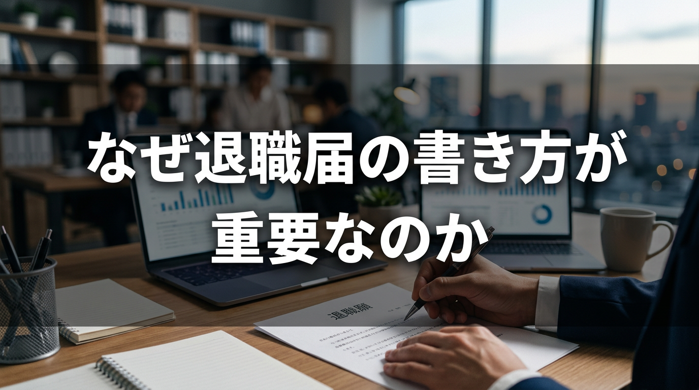 なぜ退職届の書き方が重要なのか