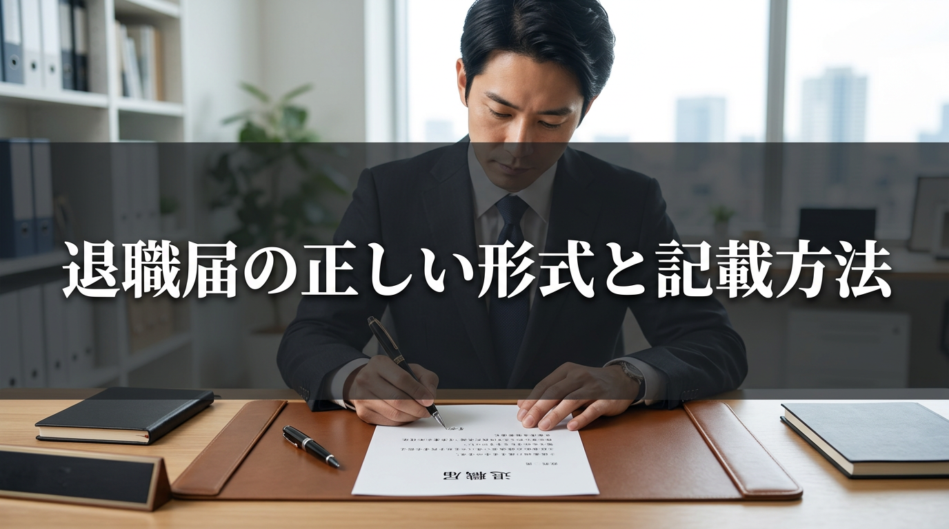 退職届の正しい形式と記載方法