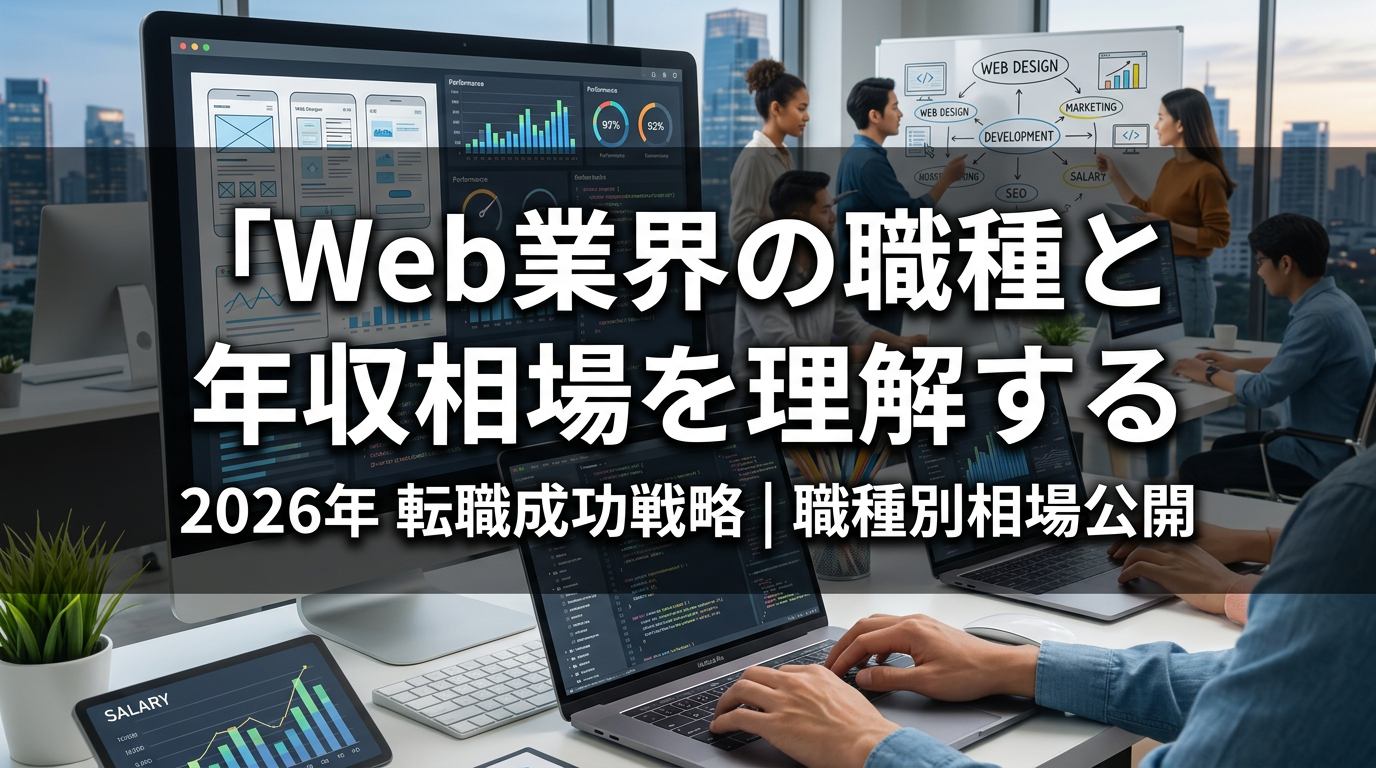 Web業界の職種と年収相場を理解する