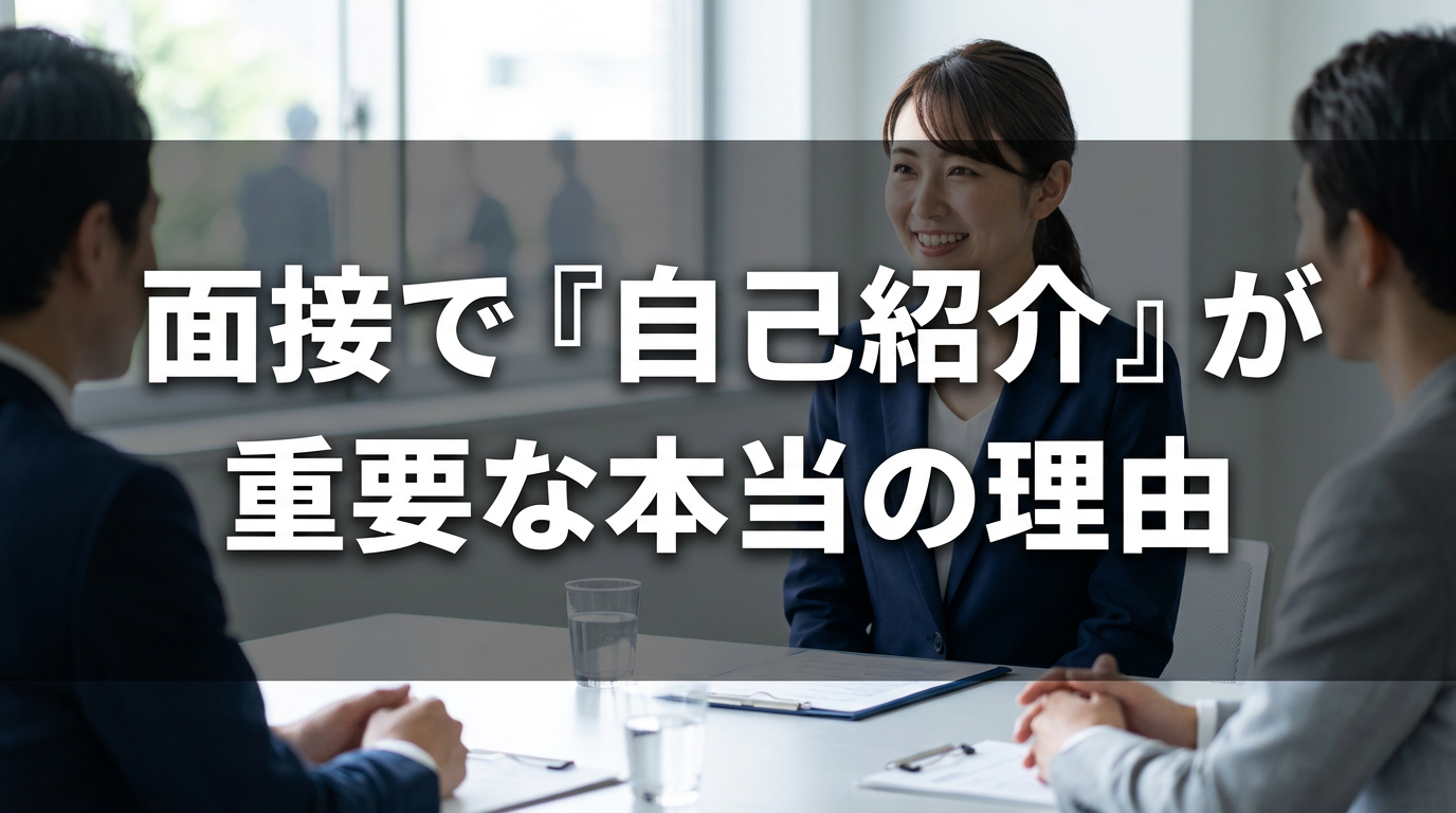 面接で『自己紹介』が重要な本当の理由