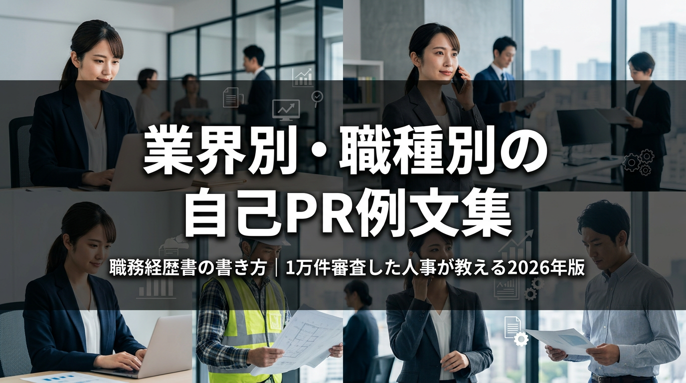 業界別・職種別の自己PR例文集