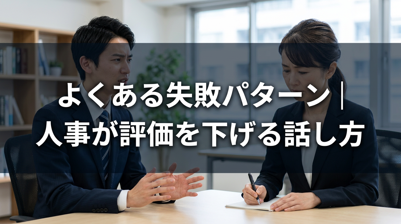よくある失敗パターン｜人事が評価を下げる話し方