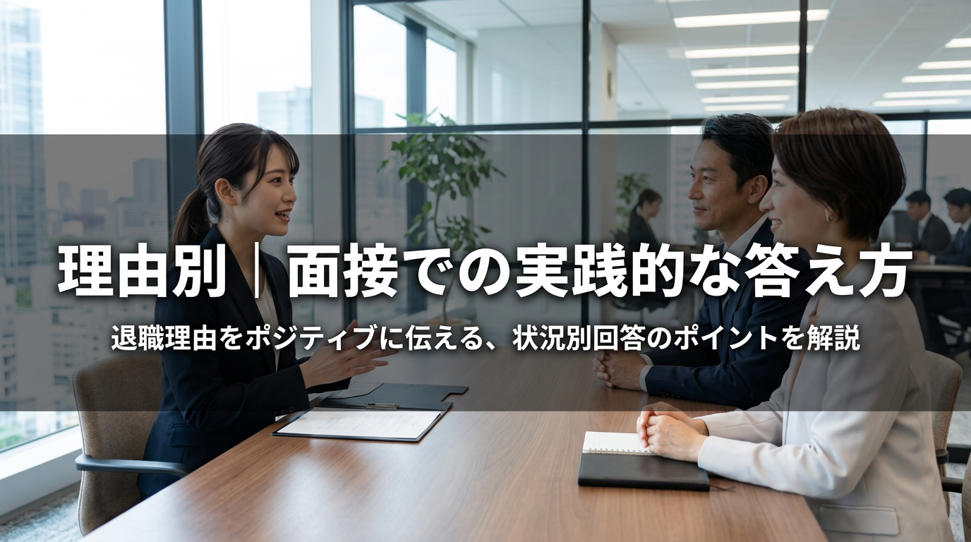 理由別｜面接での実践的な答え方