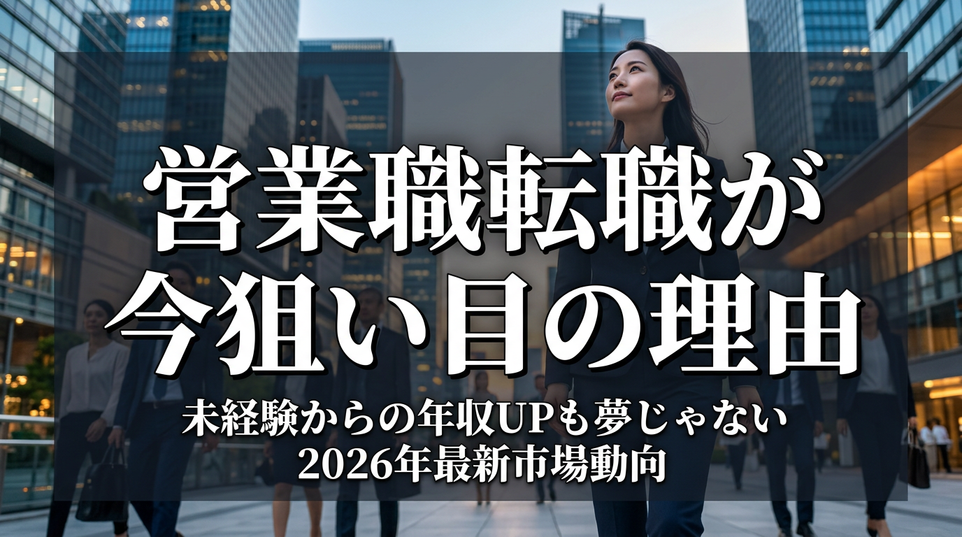 営業職転職が今狙い目の理由