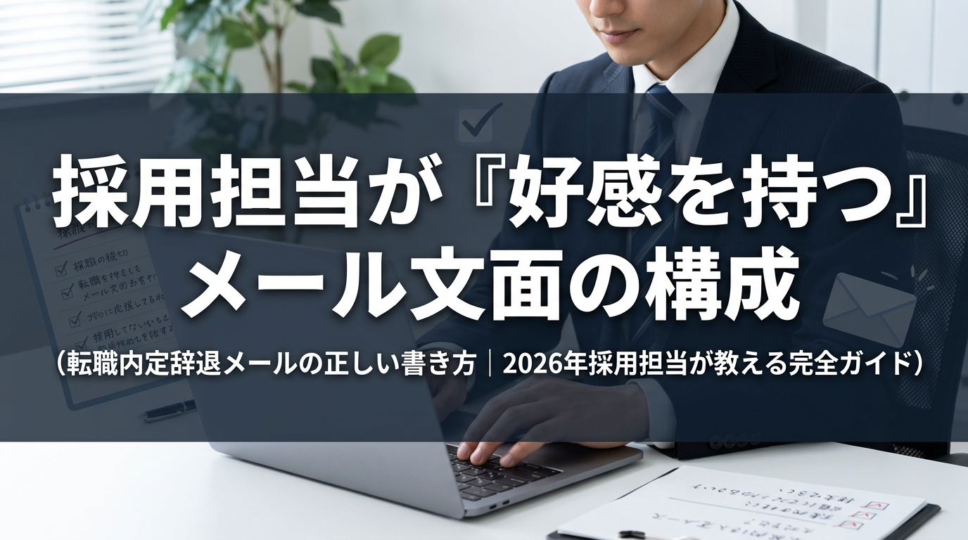 採用担当が『好感を持つ』メール文面の構成