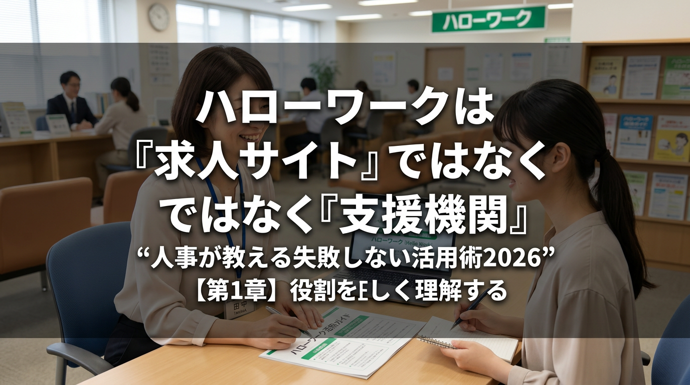 ハローワークは『求人サイト』ではなく『支援機関』