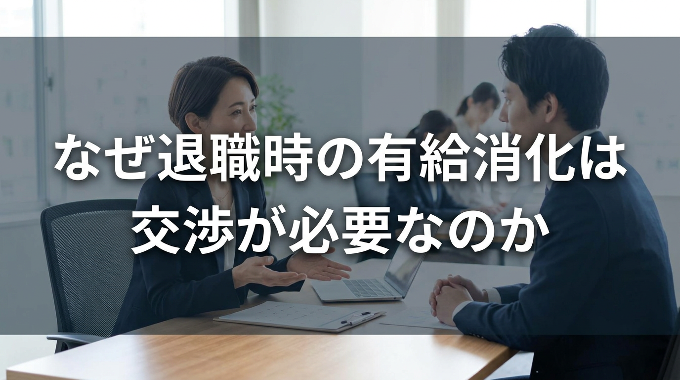 なぜ退職時の有給消化は交渉が必要なのか